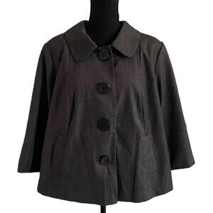 Lane Bryant Women's Plus Size 16 Black Office Blazer